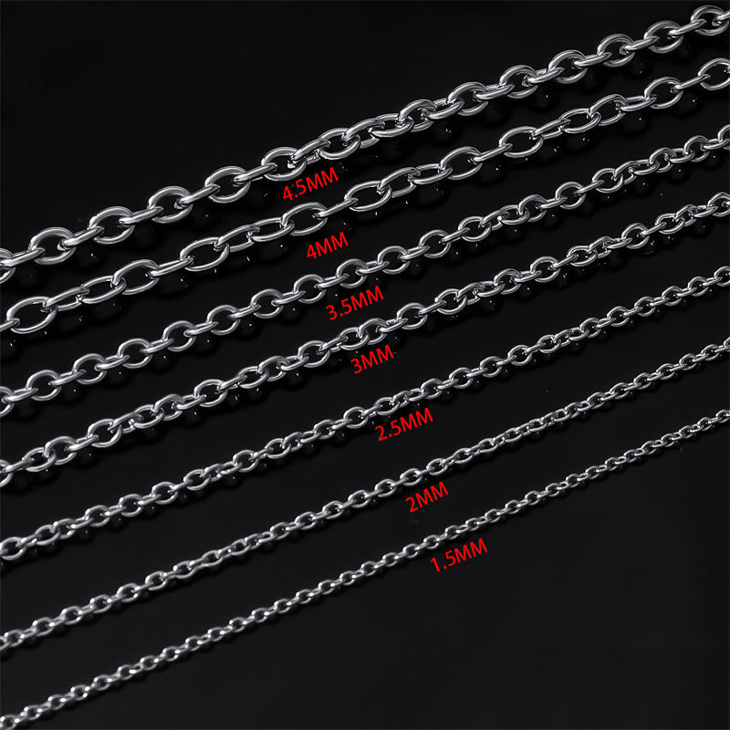 Women's Stainless Steel Cross Chain Titanium Fashion Necklace