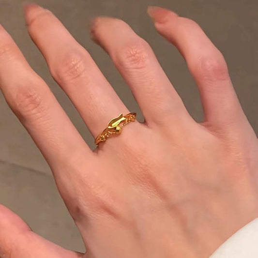 Laminated Gold-plated Female Design Light Luxury Rings