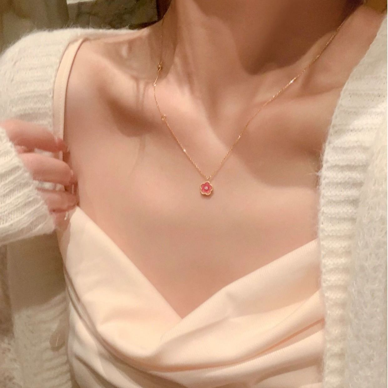 Women's Peach Blossom For Niche Design Sweet Pendants
