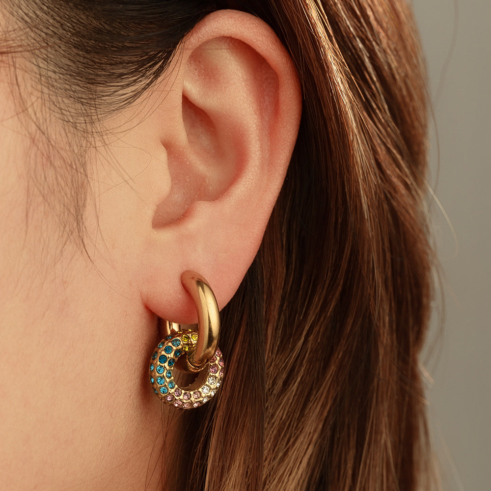 Women's High-grade Detachable Double Clip French Retro Ear Buckle