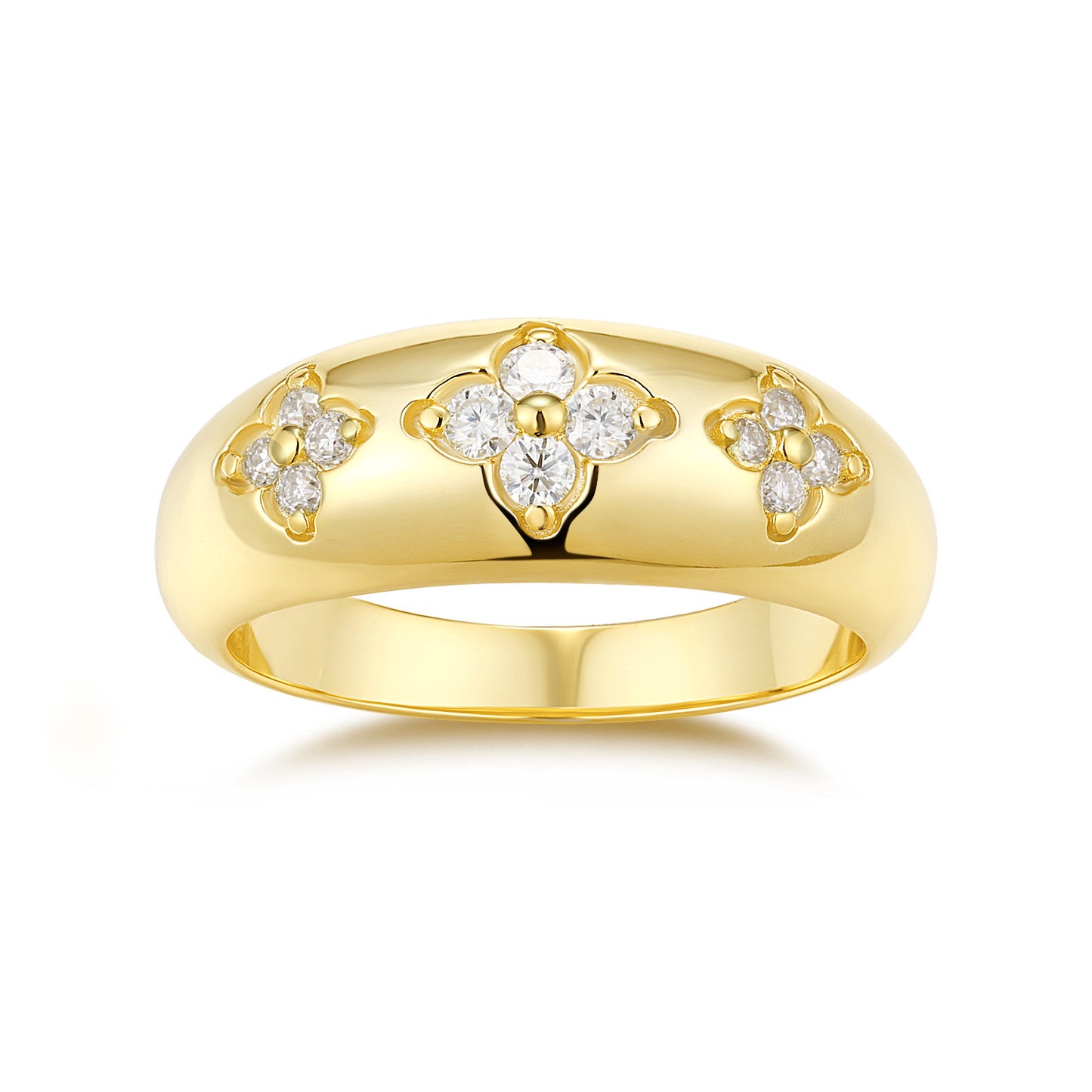 Style Sier Gold Plated Female Moissanite Rings