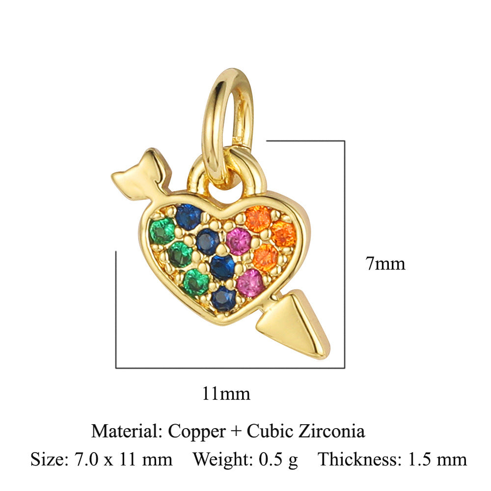 Cross Virgin Copper Zircon Boy Ornament Accessories Pendants