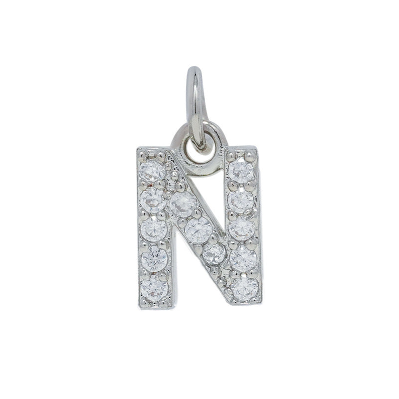 Letters Accessories Small English Zircon Eardrop Pendants