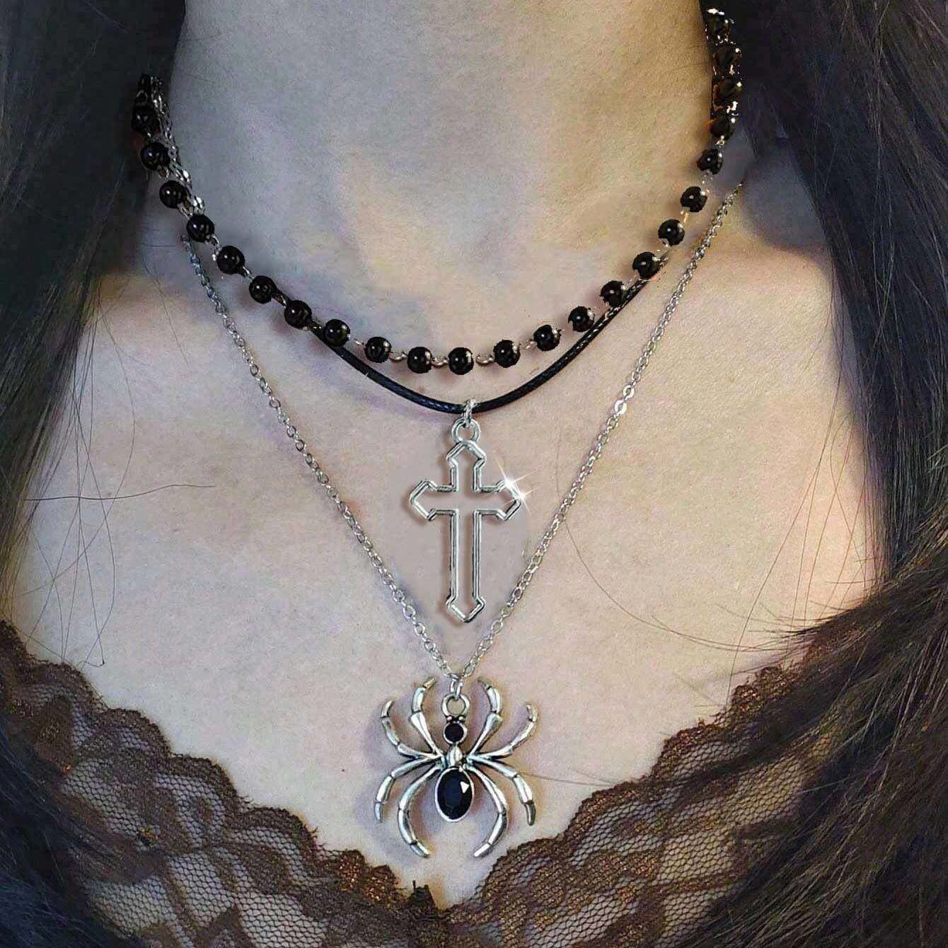 Retro Dark Style Spider Gothic Alloy Pendants