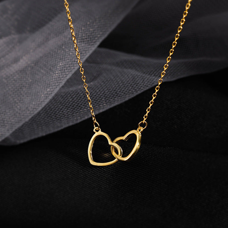 Sweet Pairs Of Love Simple Cold Necklaces