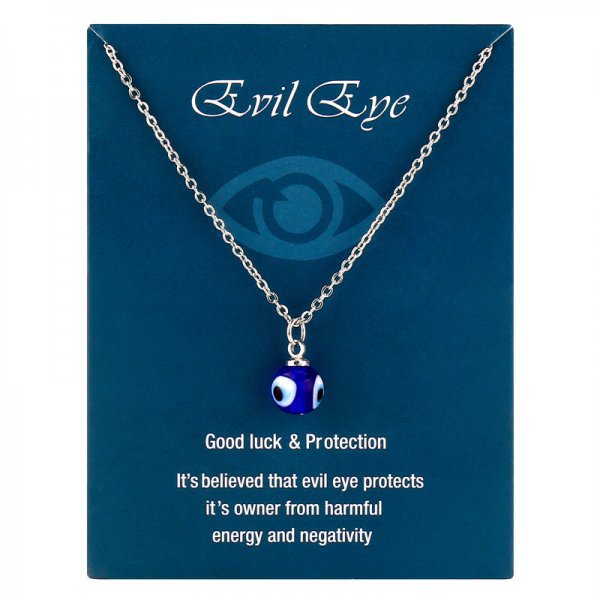 Women's Personalized Turkish Devil's Eye Card Three-sided Necklaces