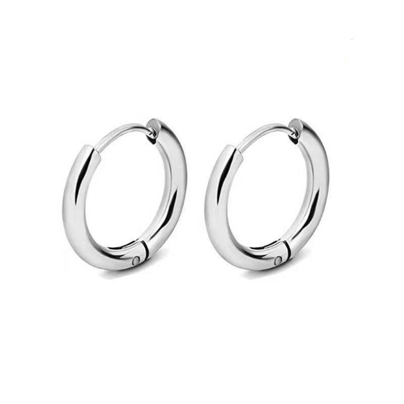Geometric Shaped Stainless Steel Clip Trendy Fashion Five-pointed Star Peach Ear Buckle