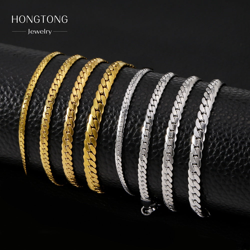 Steel Niche Encryption Glossy Light Luxury Unisex Fashion Bracelets