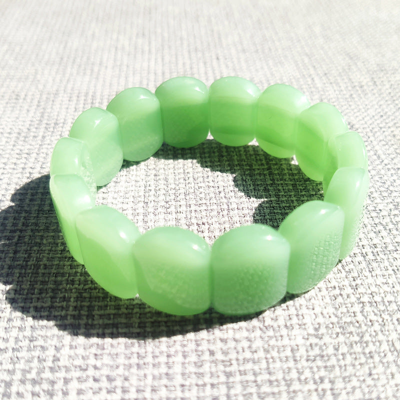 Crystal Jasper Manual Amitabha Laser Sculpture Temple Knot Bracelet