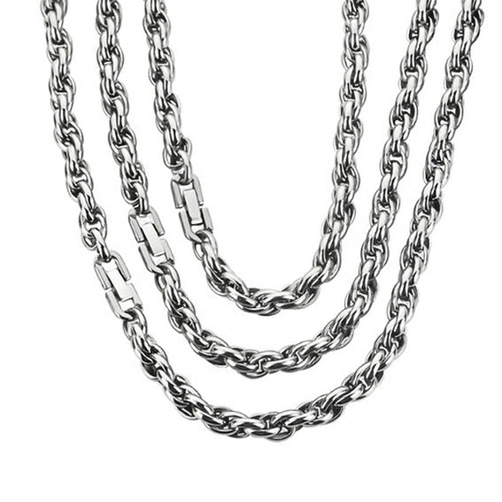 Women's & Men's Woven Twisted Hip Hop Cuban Niche Couple Necklaces