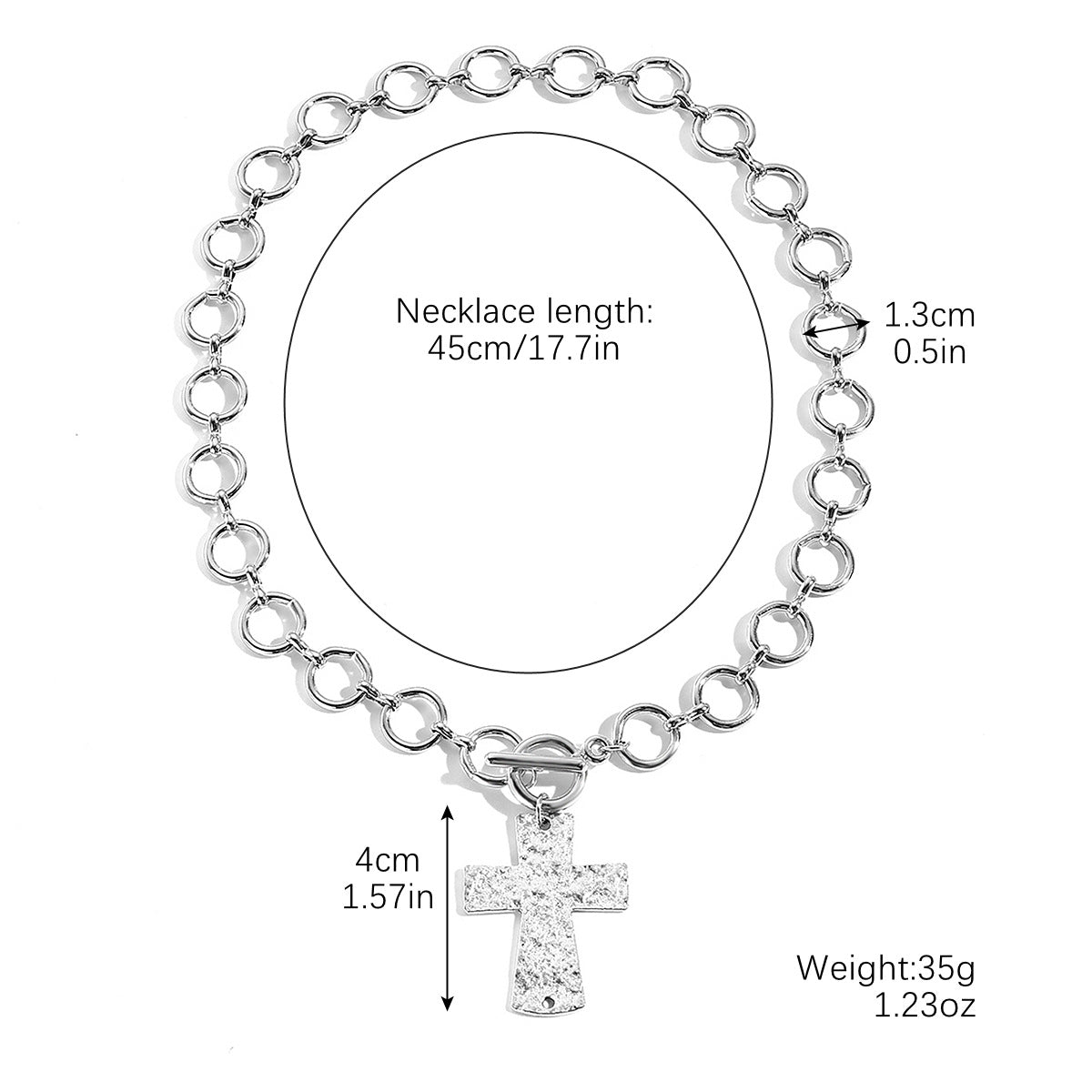 Women's Cross High-grade Inlaid Punk Imitation Pearl Pendants