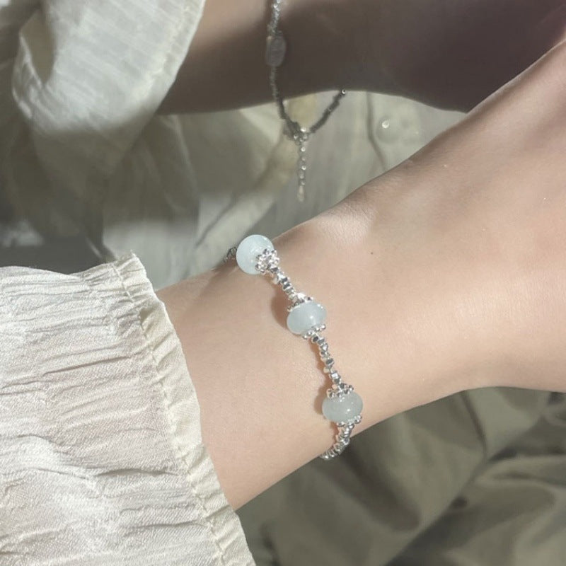 Sier Female Summer Light Luxury Minority Ancient Bracelet