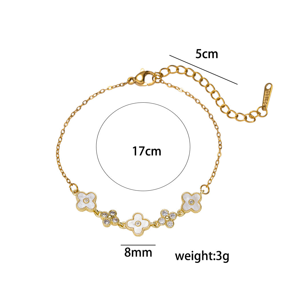 Women's Rhinestone Zircon Stitching Trendy Unique Commuter Light Luxury Bracelet