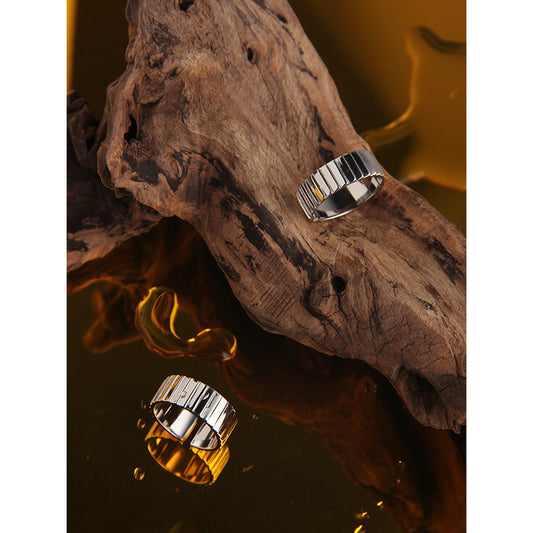 Women's Design Personalized Opening Ladder Sterling Sier Rings