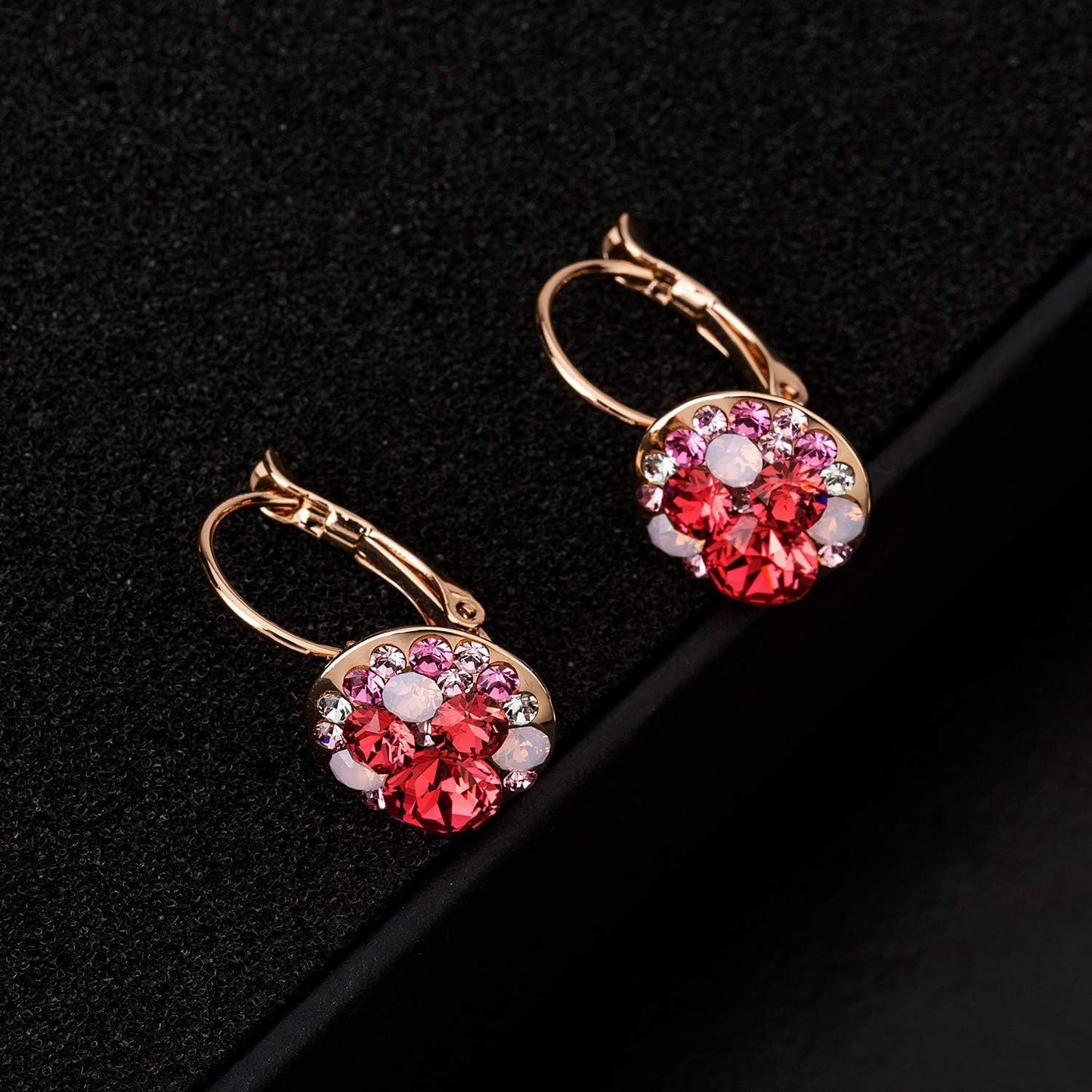 Cute Mickey Rose Gold Crystal Trendy Temperament Personality Super Earrings