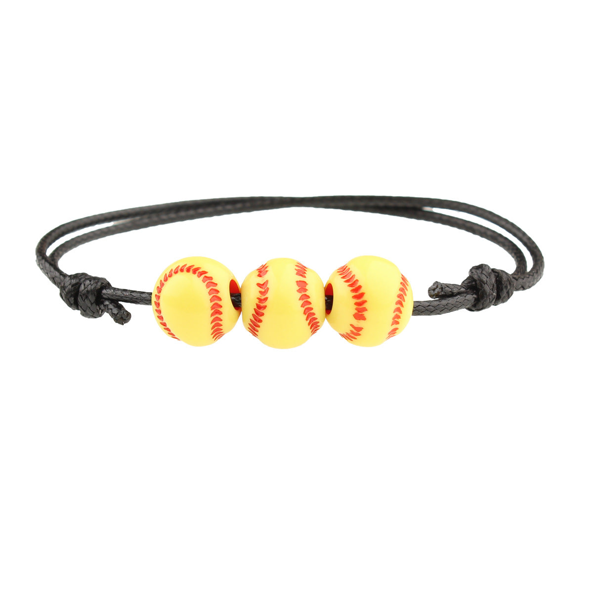 Basketball Baseball Wax Line Woven Softball Bracelets