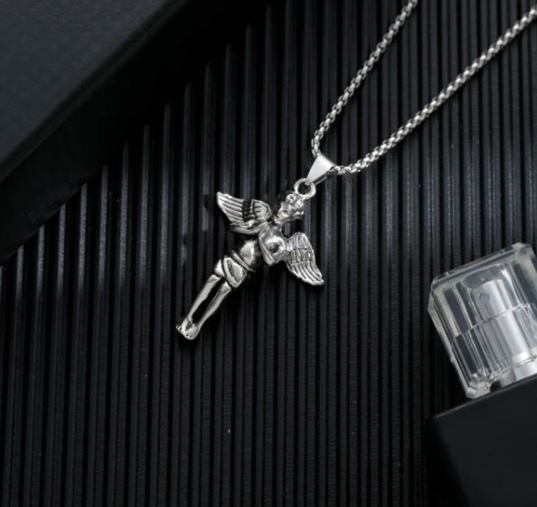 Men's Hop Trendy Cool Letter Korean Style Sweater Chain Necklace