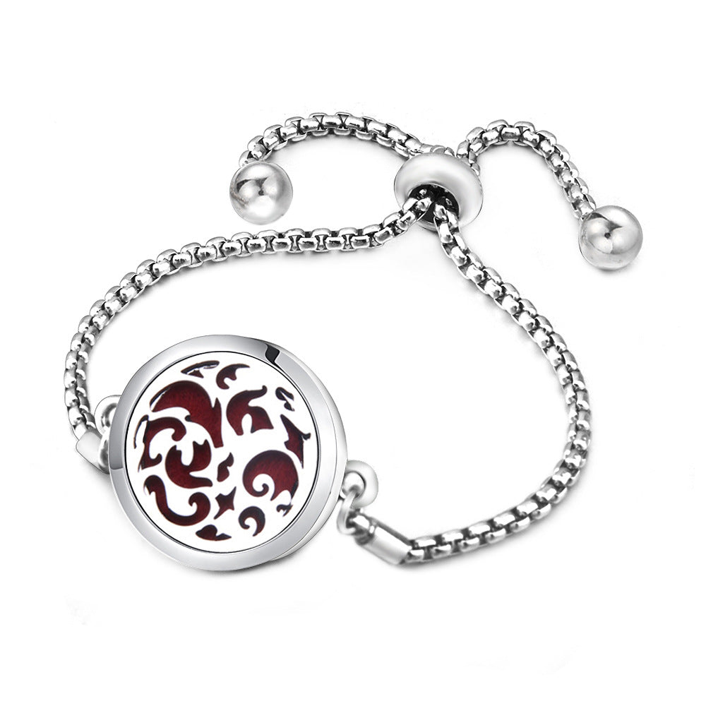 Angel Wings Mosquito Repellent Stainless Steel Essential Oil Perfume Box Bracelet