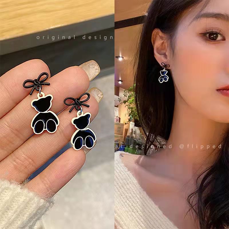 Fun Cartoon Bear Ear Sweet Spring Earrings