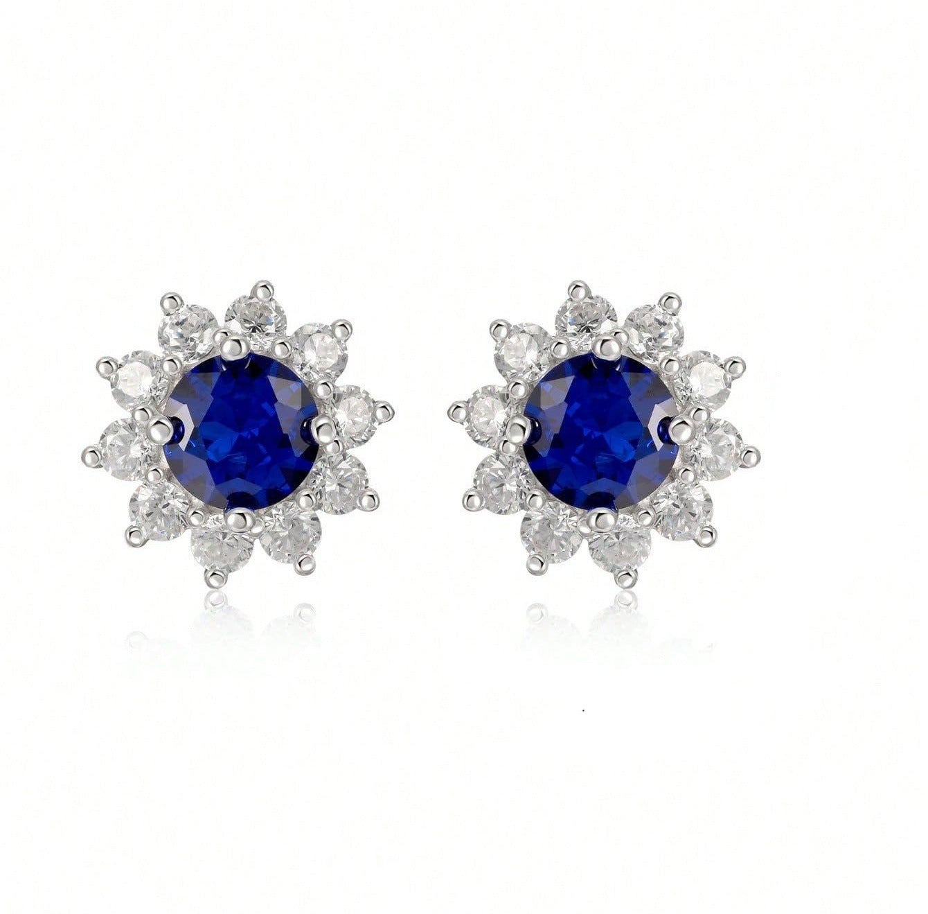 Sterling Sier Inlaid Ruby High Sense Sun Flower Rings
