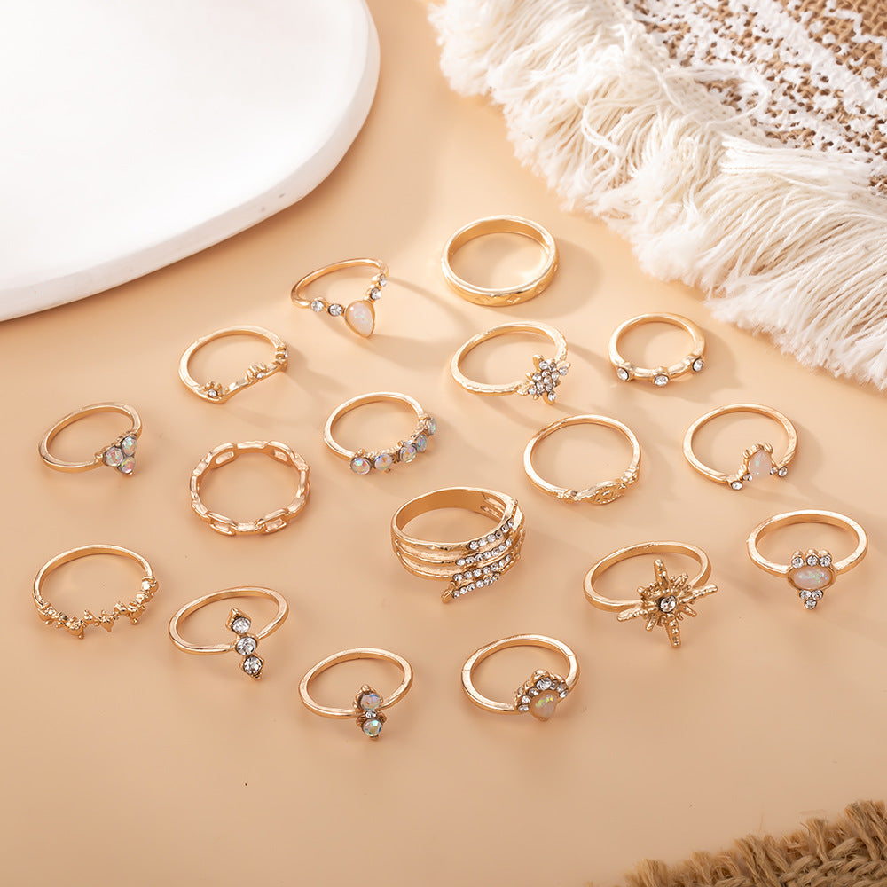 Charming Slouchy Bohemian Spot Drill Female Ring