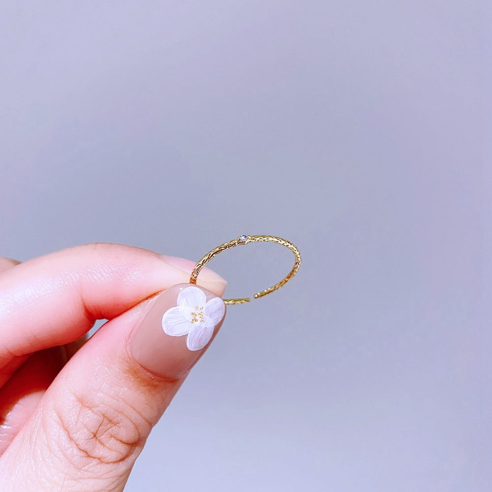 Light Luxury Minority Design Colorful Gemstone Rings