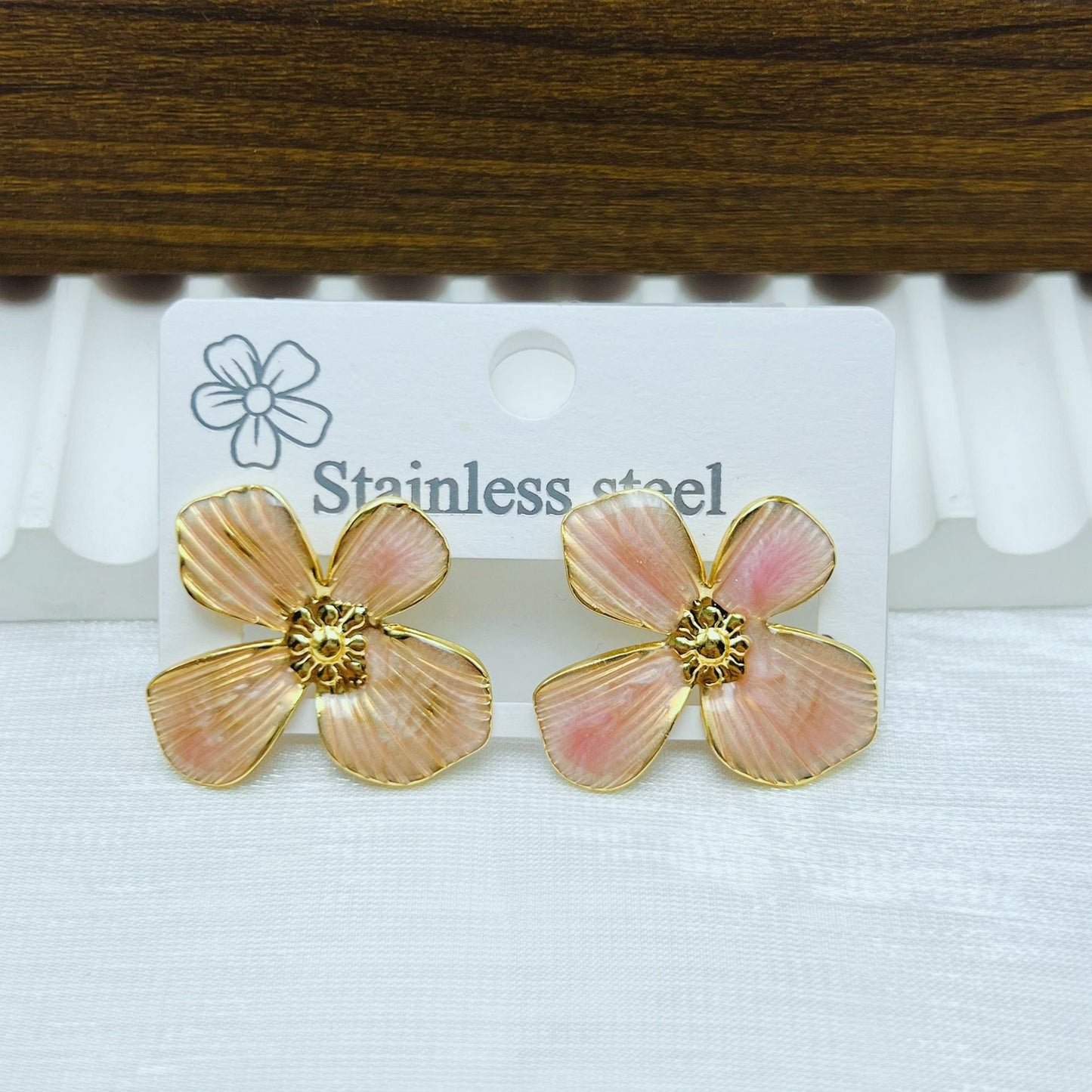 Women's Simple Blue Flower For Sterling Sier Stud Earrings