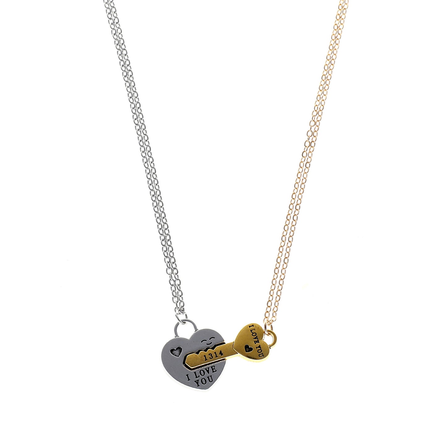 Love Couple Design Sense Unique Key Necklaces