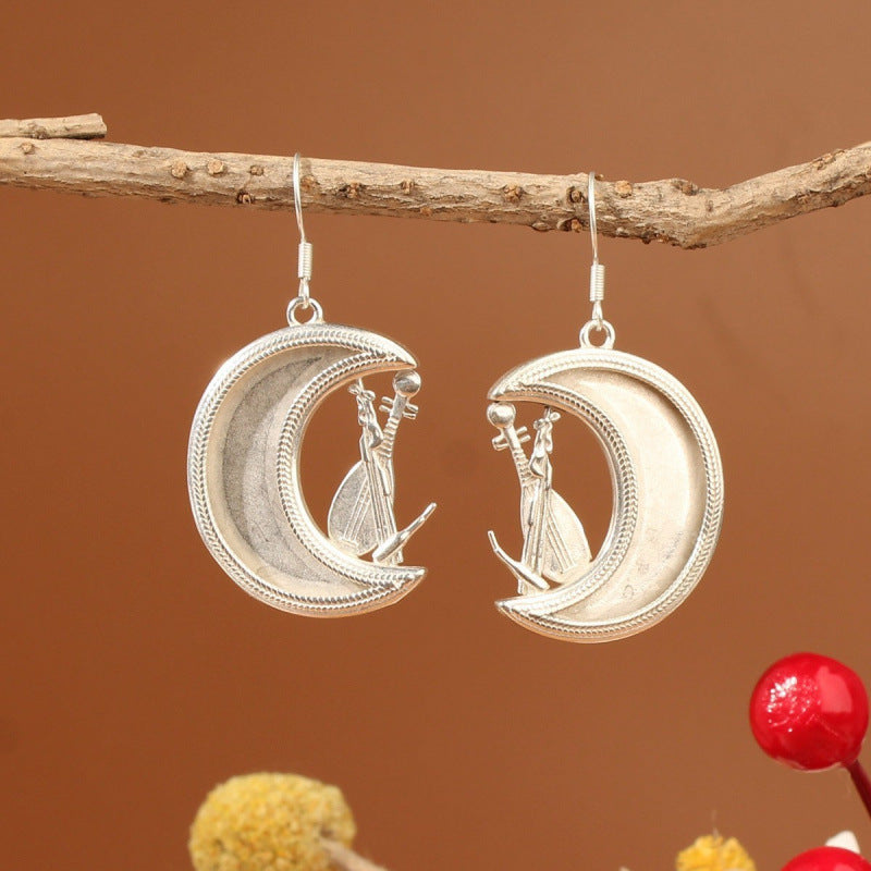 Ethnic Minority Style Handmade Miao Sier Earrings