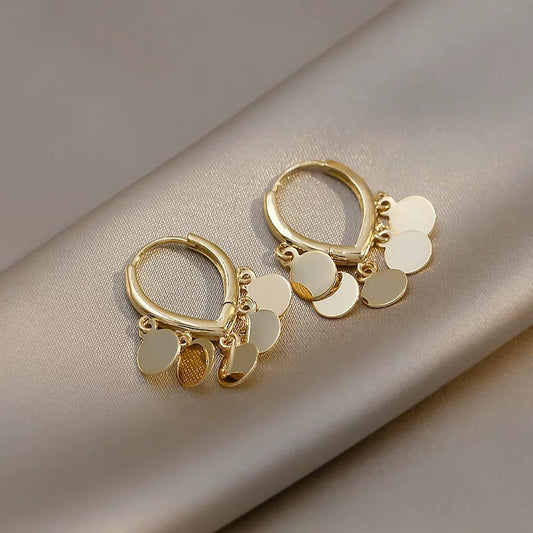 Women's Retro Style Love Sequins Clip Temperamental Minority Design High-grade Fashion Ear Buckle