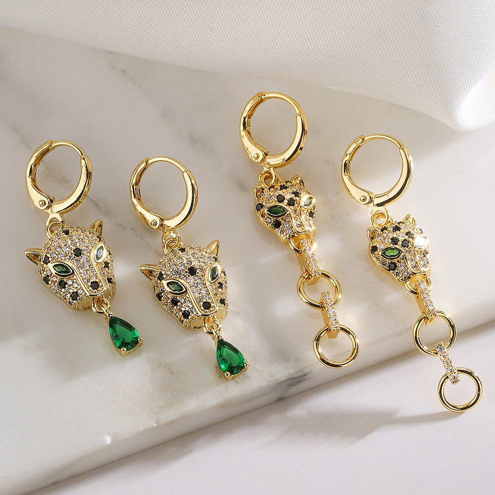 Women's Leopard Special Interest Light Luxury Gold Earrings