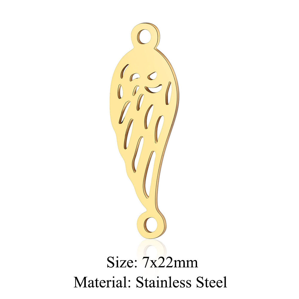 Feather Wings Titanium Steel Lucky Tree Pendants