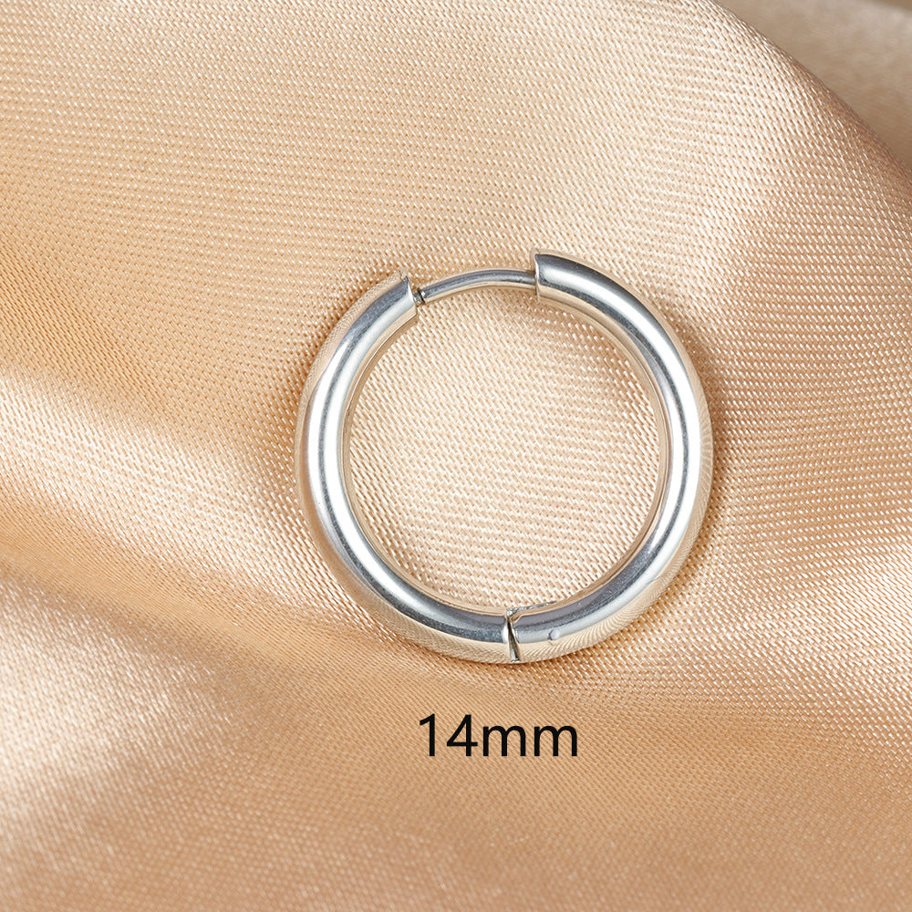 Simple Different Sizes Ear Clip Electroplated Earrings