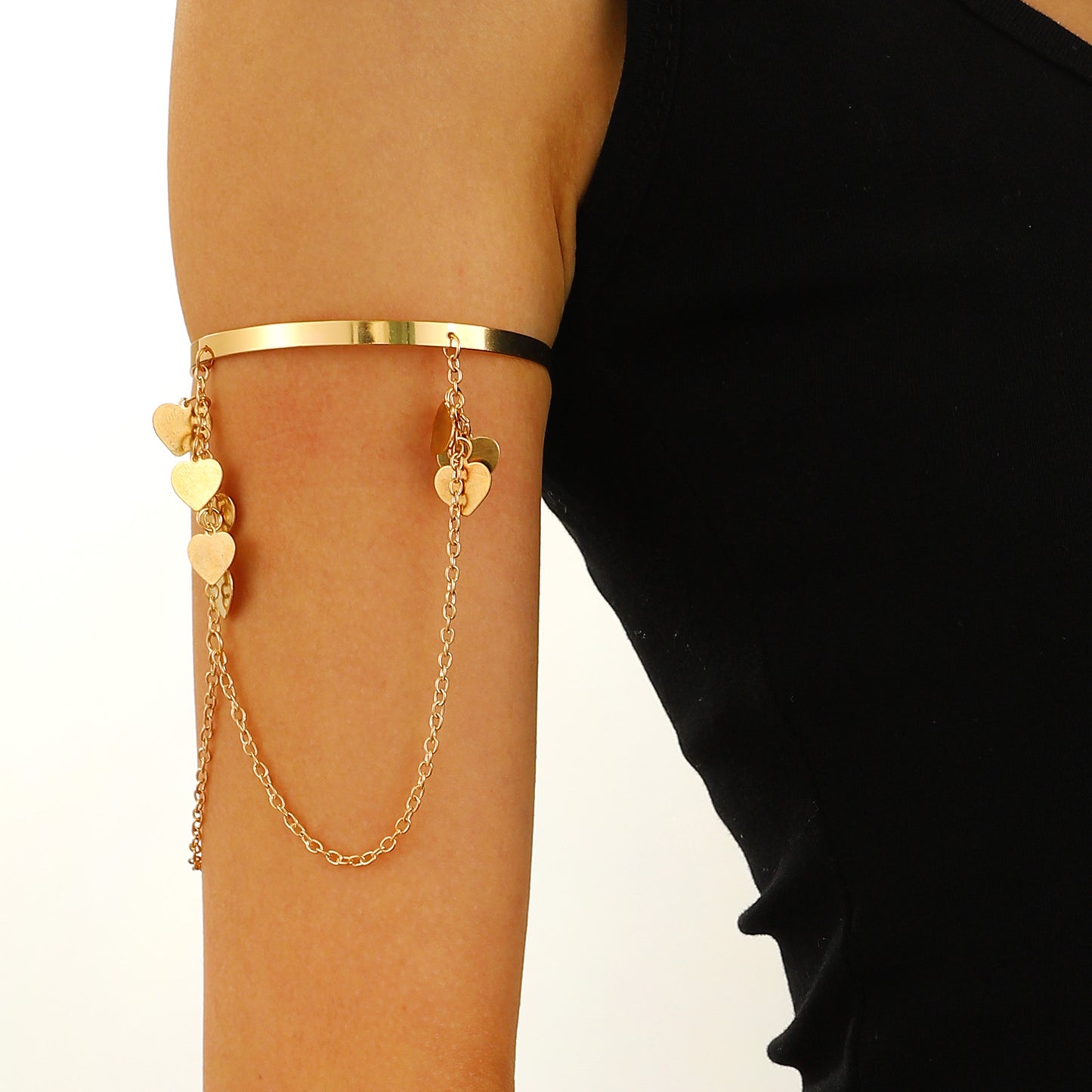 Niche Adjustable Arm Chain Metal Lanyard Tassel Armband Vacation Style Bracelets
