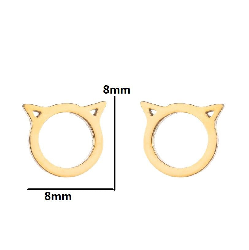 Niche Asymmetric Dog Eating Moon Christmas Deer Snowflake Ear Earrings