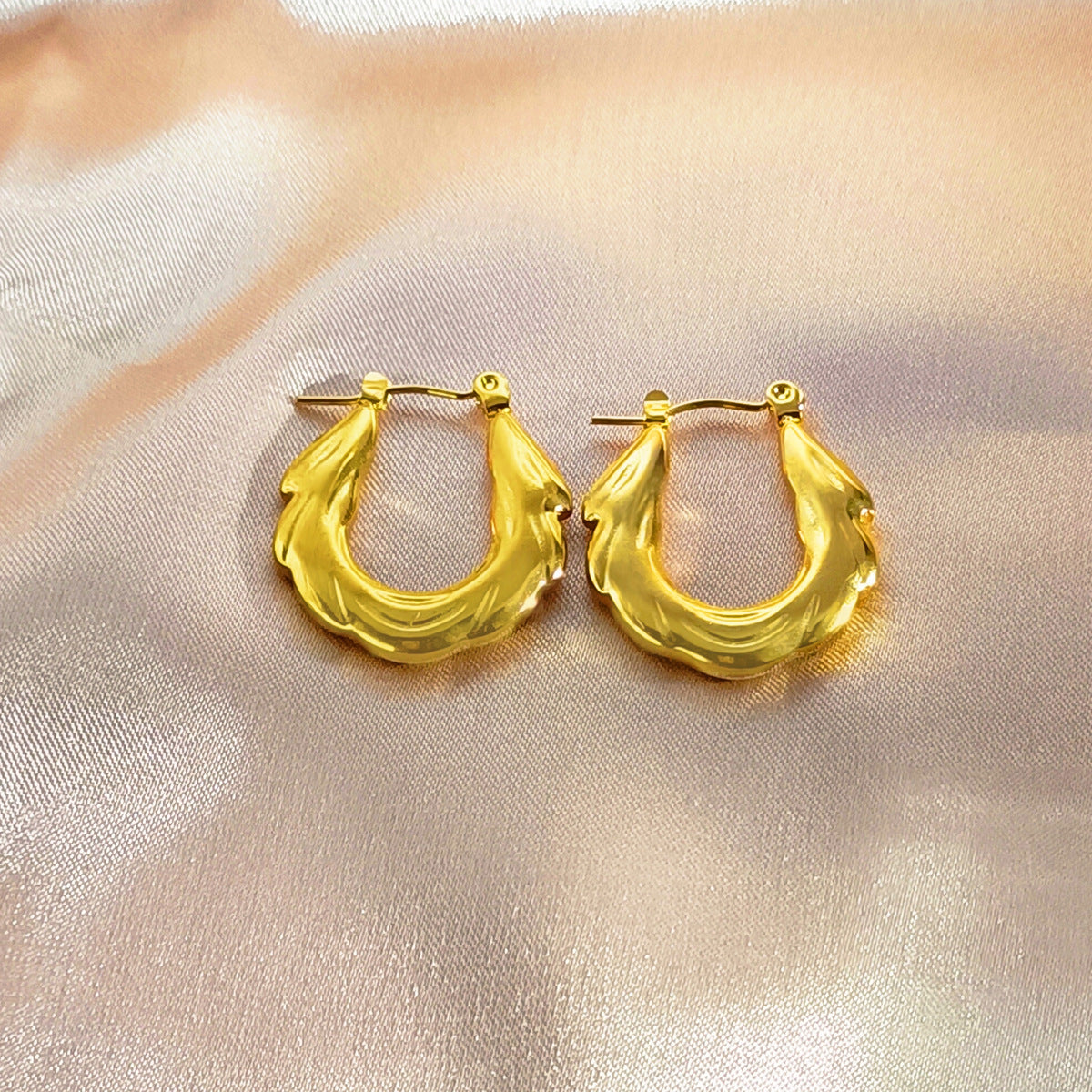 Stainless Steel Hydraulic Craft Ear Clip Earrings