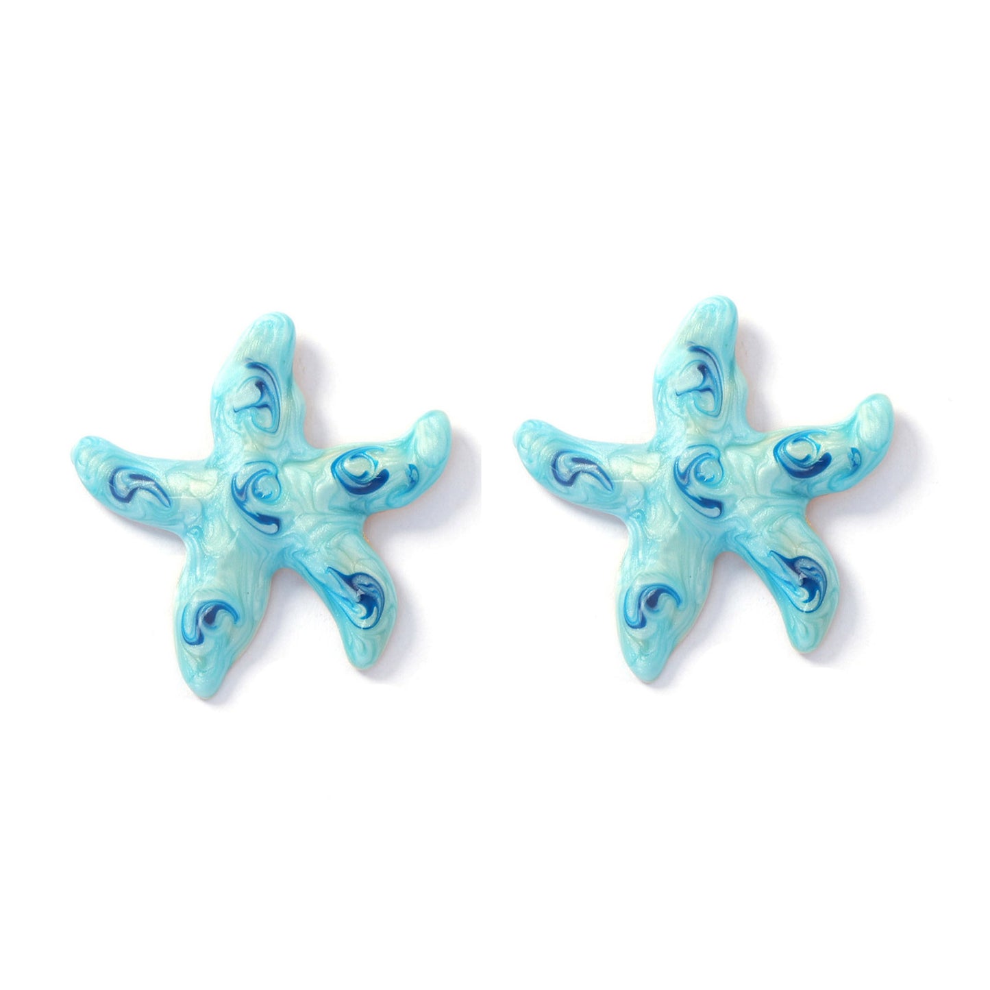Fashion Trendy Ocean Casual Style Metal Geometry Starfish Five-pointed Star Earrings
