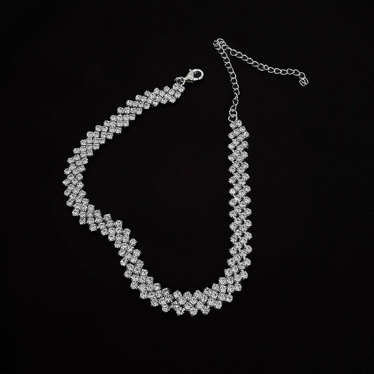 Claw Chain Geometric Full Diamond Rhinestone Simple Bracelets