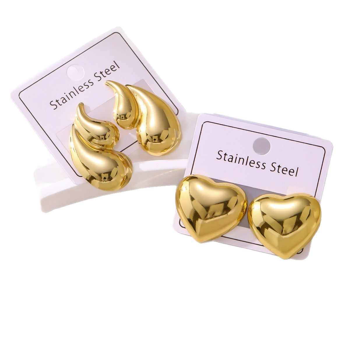 High-grade Stainless Steel Geometric Irregular Ear Stud Earrings