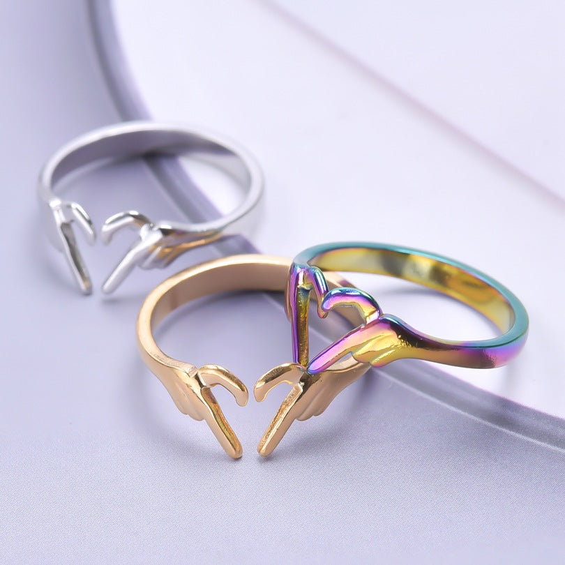 Titanium Steel Female Cold Wind Niche Rings