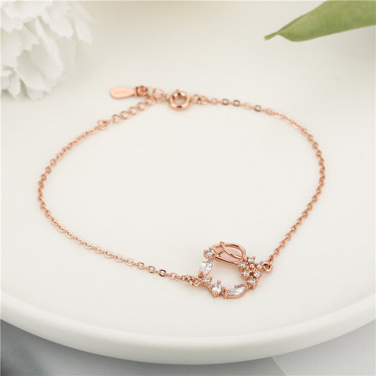 Luo Chen Fashion Korean Rose Flower Female Simple Bracelet