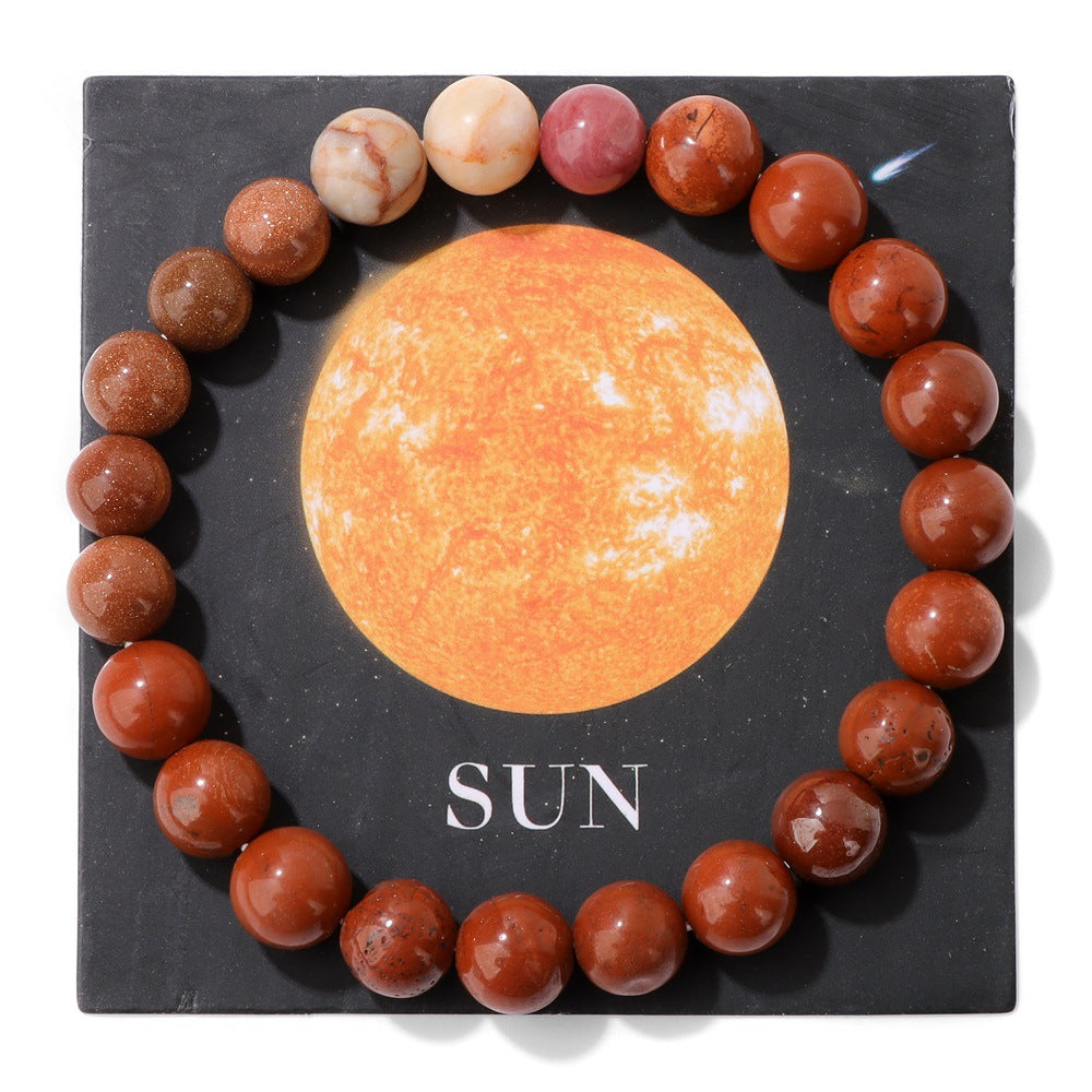 Women's & Men's Planets Of The Solar System Natural Stone Bracelets