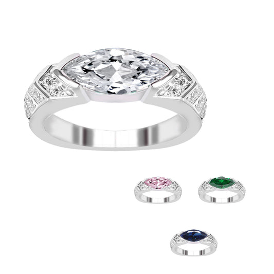 Women's & Men's Imitation Moissanite Horus Eye Guardian Diamond Rings