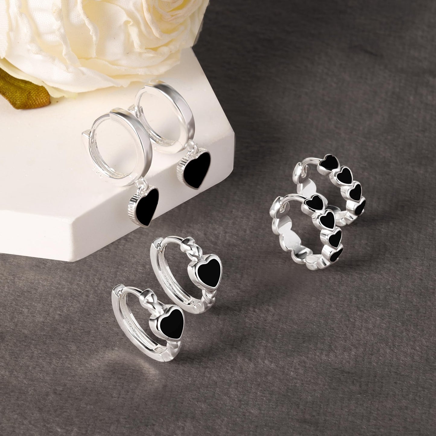 Light Extravagant Love Heart Geometric Heart-shaped Cold Irregular Valentine's Earrings
