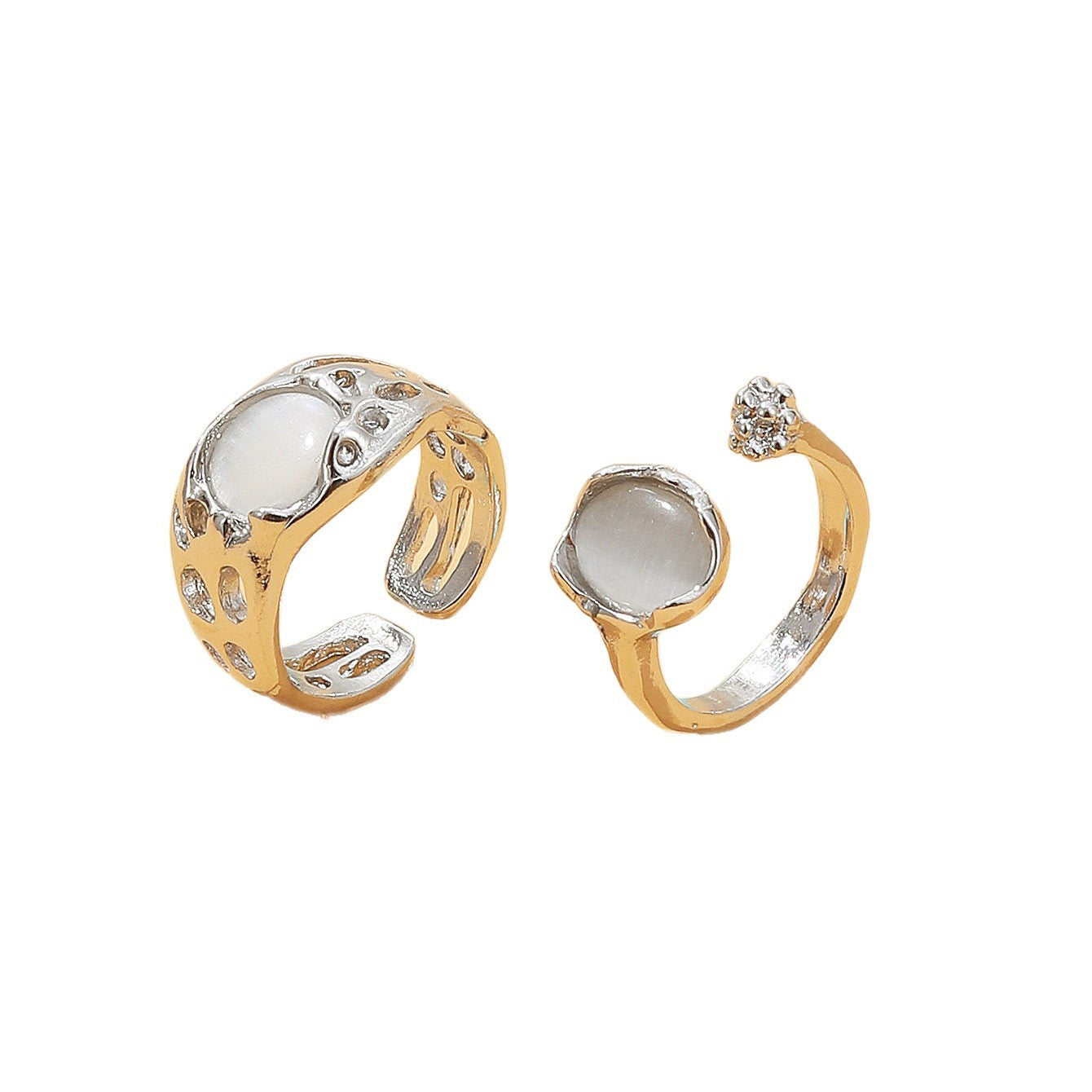 Moonlight Creative Adjustable Design Index Finger Stone Retro Rings