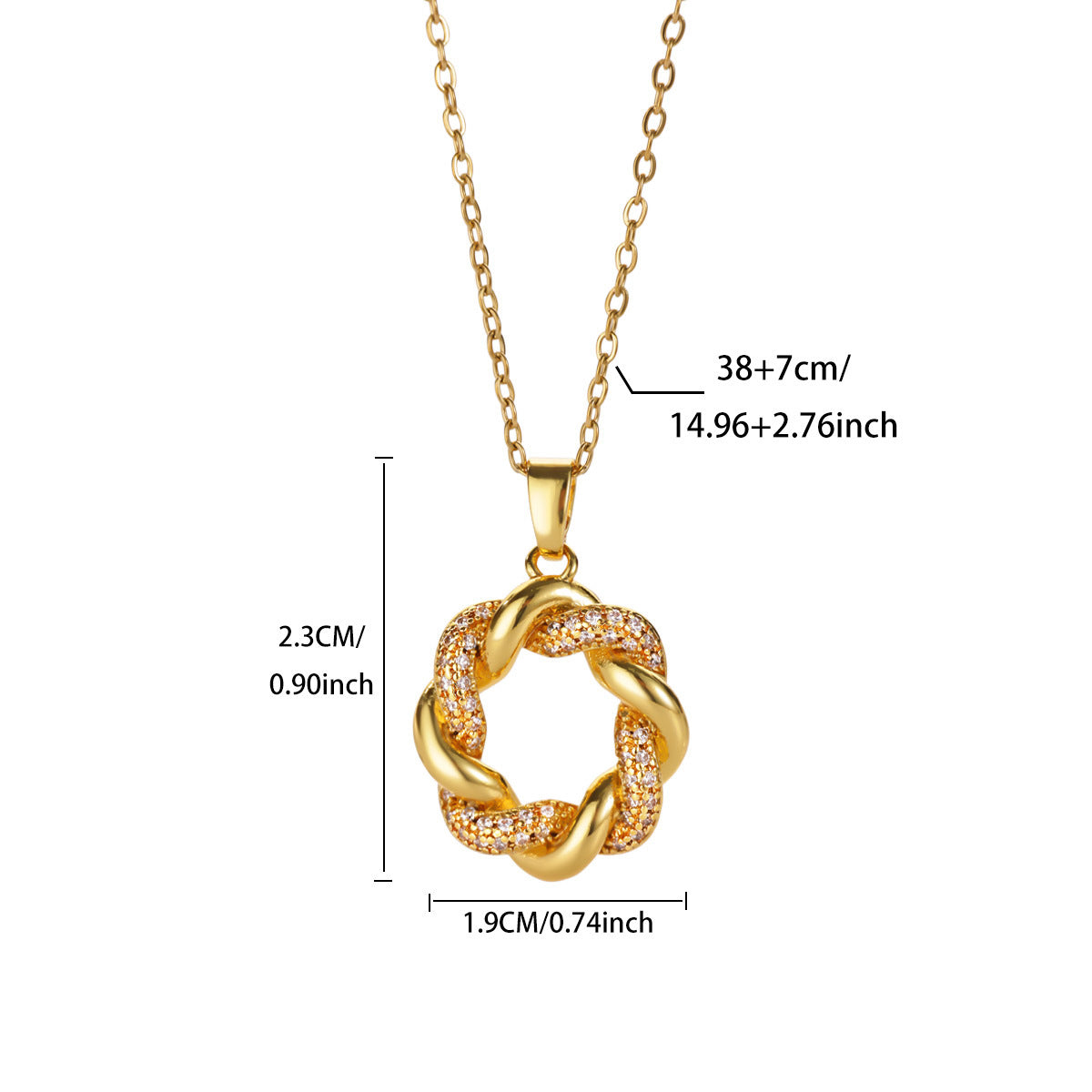 Star Moon Gold-plated Stainless Steel Chain Necklaces