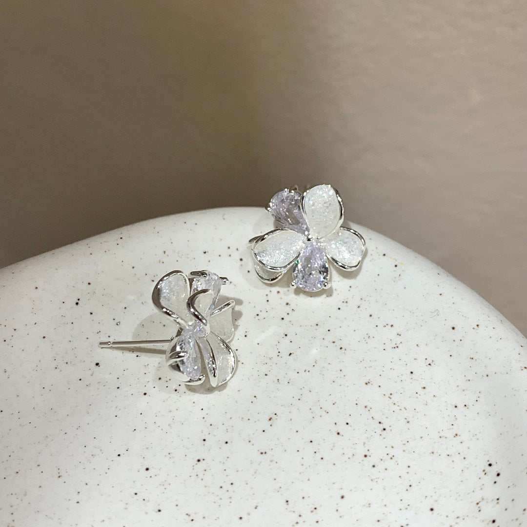 Women's Star Drip Glazed Flower High-grade Super Flash Graceful Stud Earrings