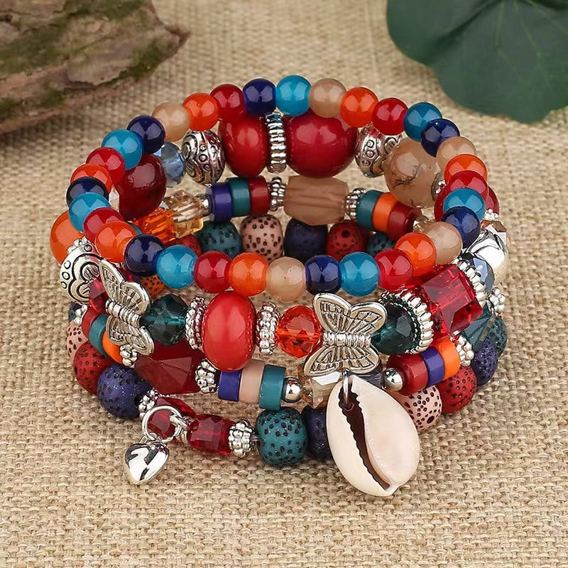 Women's Creative Vintage Shell Seaside Vacation Style Bohemian Stretch Bracelets