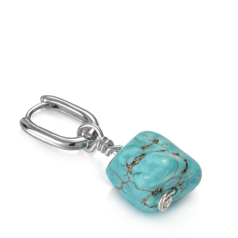 Women's & Men's Retro Neutral Tibetan Handmade Fashion Blue Earrings