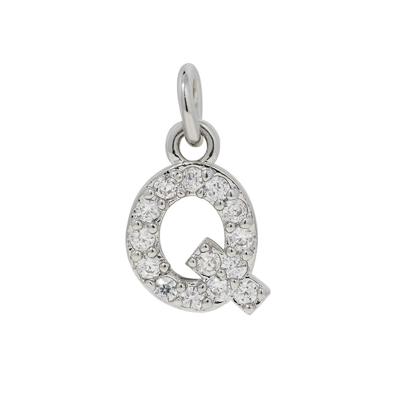 Letters Accessories Small English Zircon Eardrop Pendants